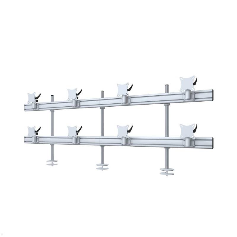 MonLines MTH212G Flat 4+4 Monitor Tischhalterung Einbau bis 32 Zoll, grau von MonLines