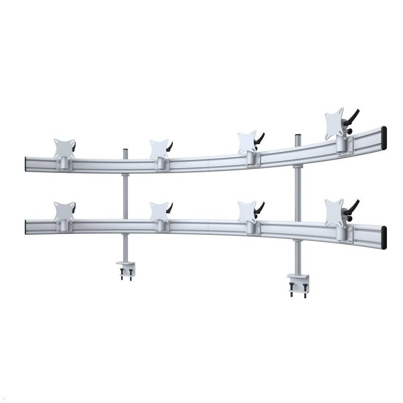 MonLines MTH220G Para 4+4 Monitorhalterung Tischklemme bis 24 Zoll, grau von MonLines