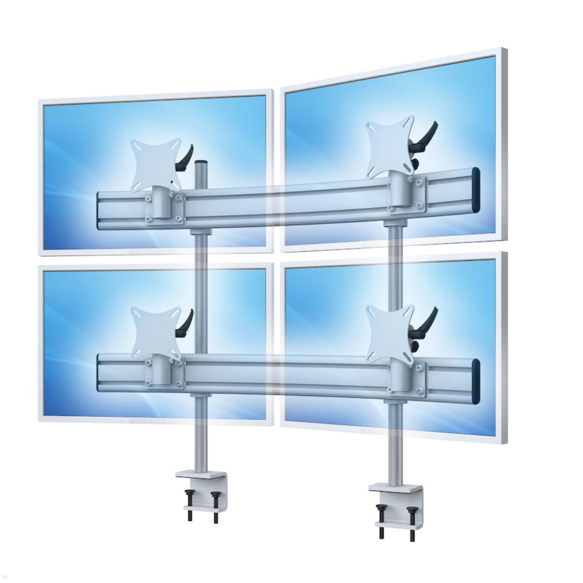 MonLines MTH280G Para 2+2 Monitorhalterung mit Tischklemme bis 32 Zoll, grau von MonLines