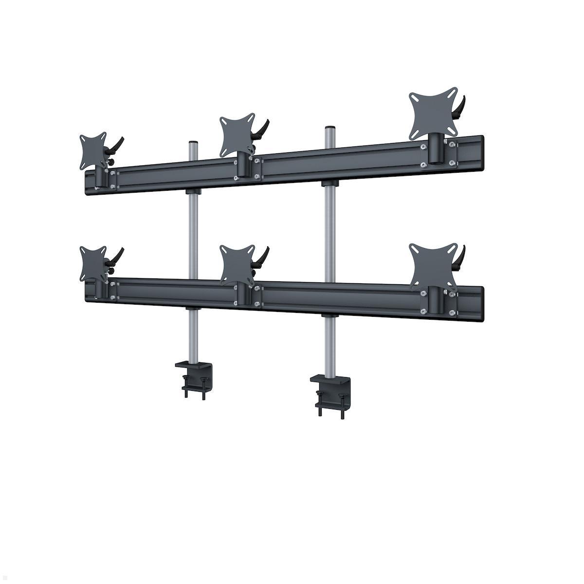 MonLines MTH282B Flat 3+3 Monitorhalterung mit Tischklemme bis 32 Zoll, schwarz MonLines MTH282B Flat 3+3 Monitorhalterung mit Tischklemme bis 32 Zoll, schwarz von MonLines