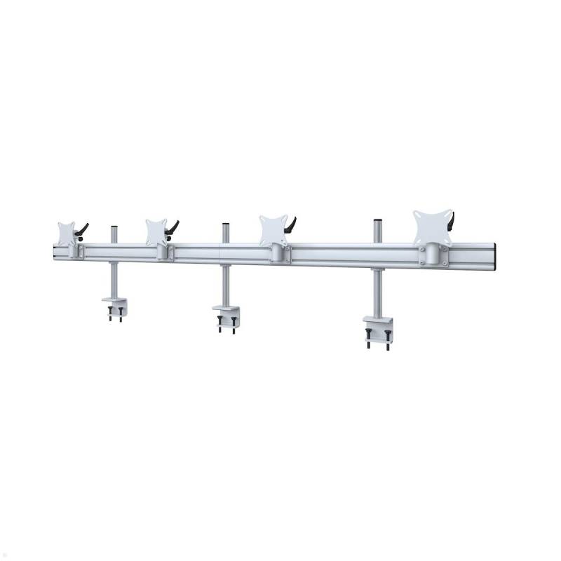 MonLines MTH284G Flat 4-fach Monitorhalterung mit Tischklemme bis 32 Zoll, grau von MonLines