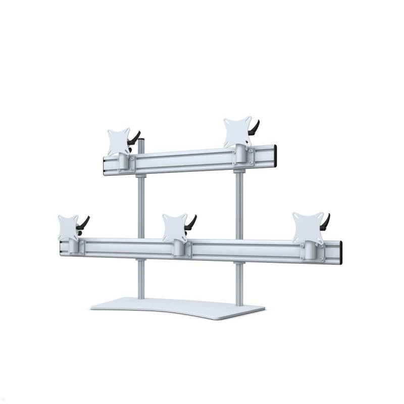 MonLines MTH285G Flat 3+2 Monitorhalterung mit Tischstandfu? bis 24 Zoll, grau von MonLines