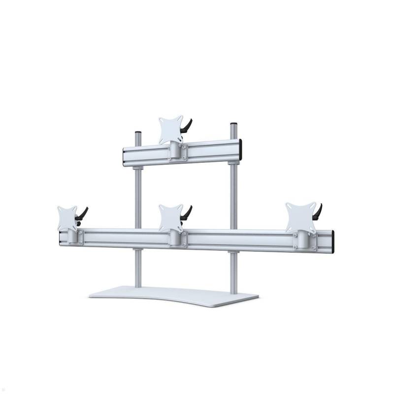MonLines MTH289G Flat 3+1 Monitorhalterung mit Tischstandfu? bis 24 Zoll, grau von MonLines