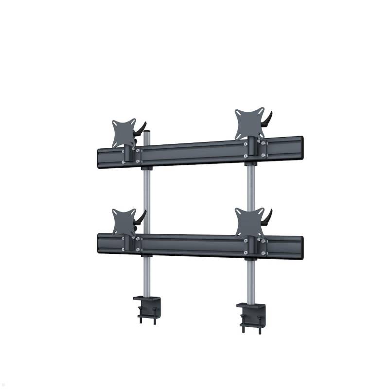 MonLines MTH290B Flat 2+2 Monitorhalterung mit Tischklemme bis 32 Zoll, schwarz von MonLines