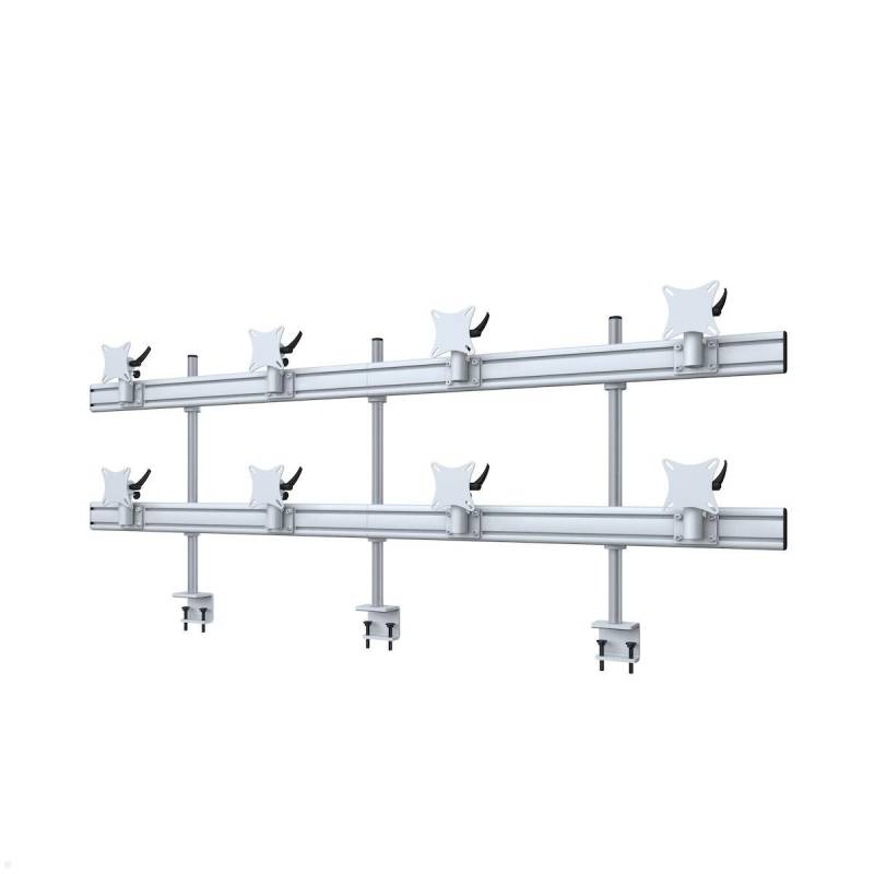 MonLines MTH292G Flat 4+4 Monitorhalterung mit Tischklemme bis 32 Zoll, grau von MonLines
