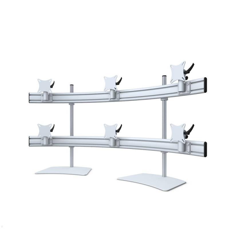 MonLines MTH300G Para 3+3 Monitor Tischhalter Standfu? bis 32 Zoll, grau von MonLines