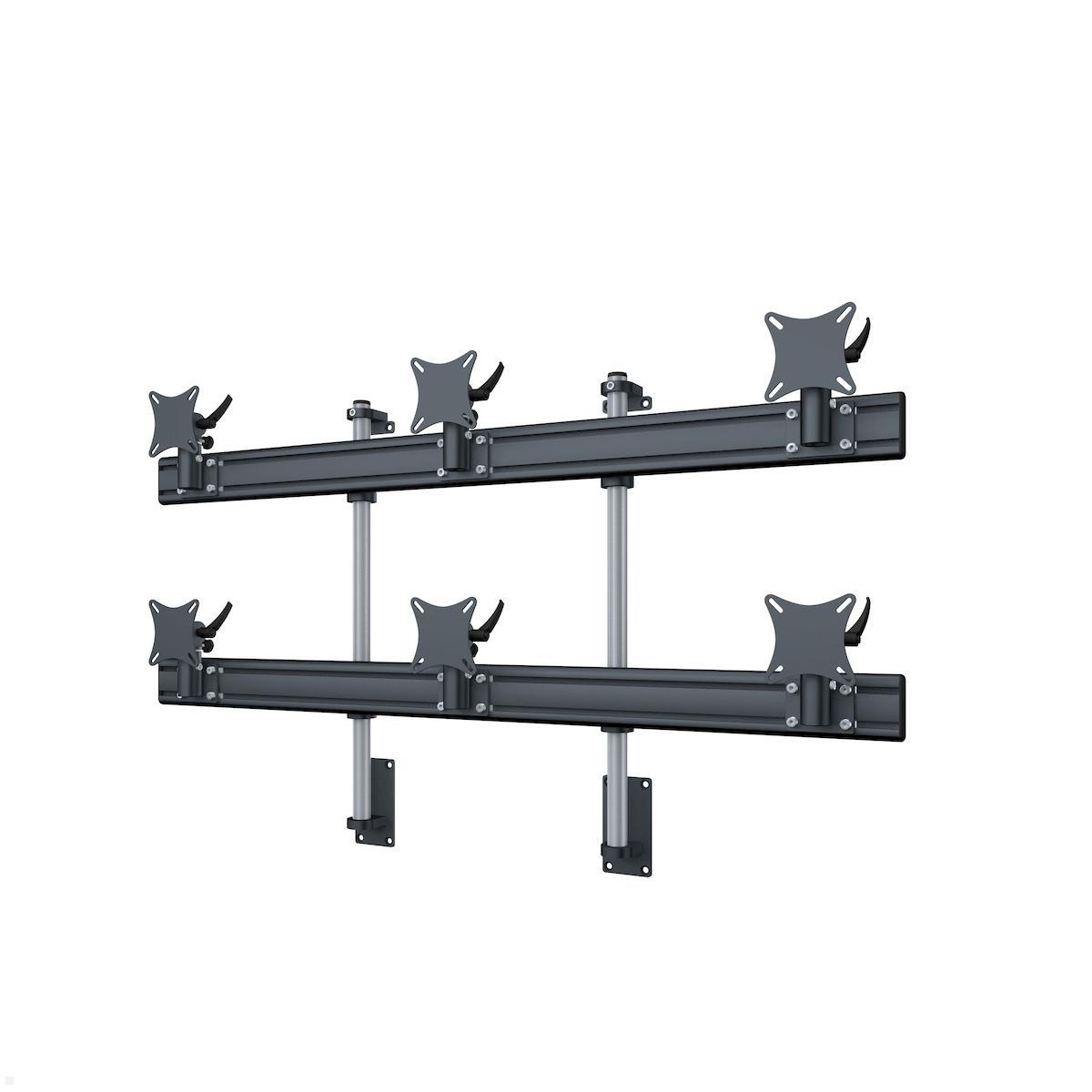 MonLines MWH217B Flat 3+3 Monitor Wandhalterung bis 32 Zoll, schwarz MonLines MWH217B Flat 3+3 Monitor Wandhalterung bis 32 Zoll, schwarz von MonLines