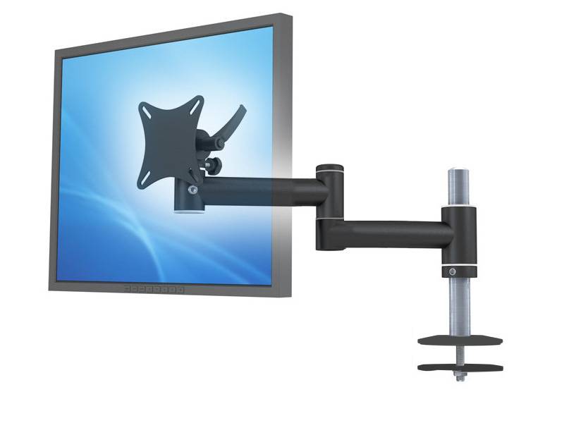 MonLines TFT-Vario Monitor Tischhalterung Einbau ohne Kabelauslass schwarz von MonLines