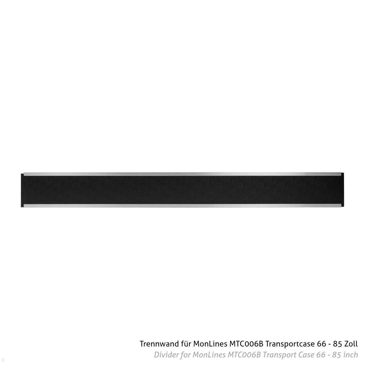 MonLines Zubeh?r MTC106 Trennwand f?r 2. Monitor Flightcase MTC006B 66 - 85 Zoll von MonLines