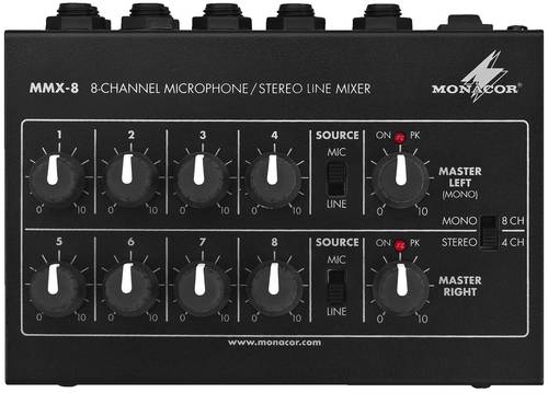 Monacor MMX-8 Mikrofon-Mixer von Monacor