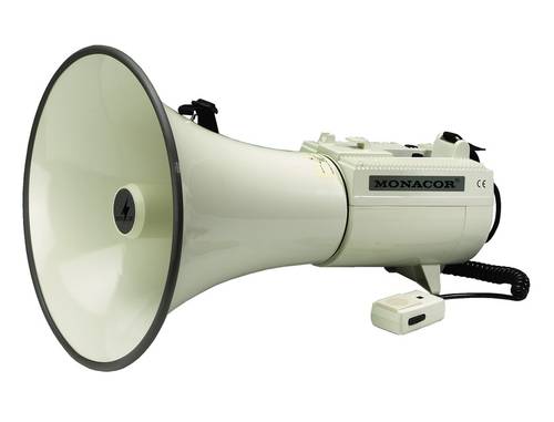 Monacor TM-45 Megaphon mit Handmikrofon, integrierte Sounds von Monacor