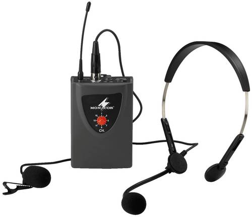 Monacor TXA-100HSE Headset Sprach-Mikrofon Übertragungsart (Details):Funk Schalter von Monacor