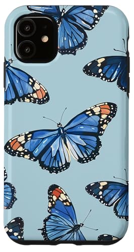 Blaues Monarch-Schmetterlingsmuster Hülle für iPhone 11 Blaues Monarch-Schmetterlingsmuster Hülle für iPhone 11 von Monarch Butterflies Accessories