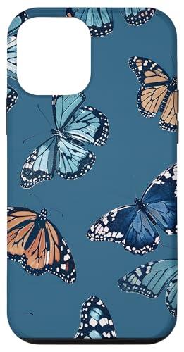Blaues Monarch-Schmetterlingsmuster Hülle für iPhone 12 mini von Monarch Butterflies Accessories