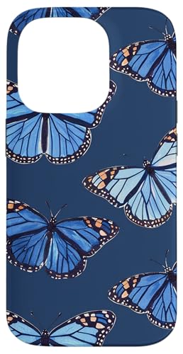 Blaues Monarch-Schmetterlingsmuster Hülle für iPhone 14 Pro Blaues Monarch-Schmetterlingsmuster Hülle für iPhone 14 Pro von Monarch Butterflies Accessories