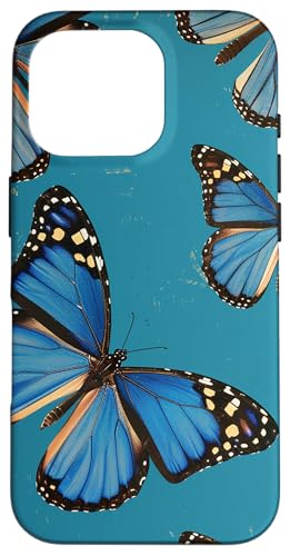 Blaues Monarch-Schmetterlingsmuster Hülle für iPhone 16 Pro Blaues Monarch-Schmetterlingsmuster Hülle für iPhone 16 Pro von Monarch Butterflies Accessories