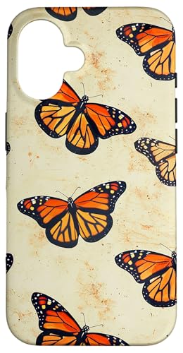 Monarch Schmetterling Muster Beige Hülle für iPhone 16 Monarch Schmetterling Muster Beige Hülle für iPhone 16 von Monarch Butterflies Accessories
