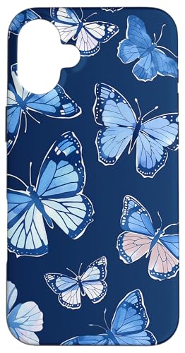 Monarch Schmetterling Muster Blau Hülle für iPhone 16 Plus Monarch Schmetterling Muster Blau Hülle für iPhone 16 Plus von Monarch Butterflies Accessories