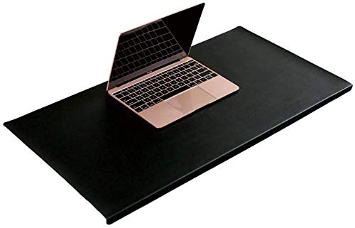 Schreibtischunterlage | Desk Pad | Tischunterlage mit Kantenschutz | Weiches Unterlage | Rollbar,Schwarz,90x50cm von Monba