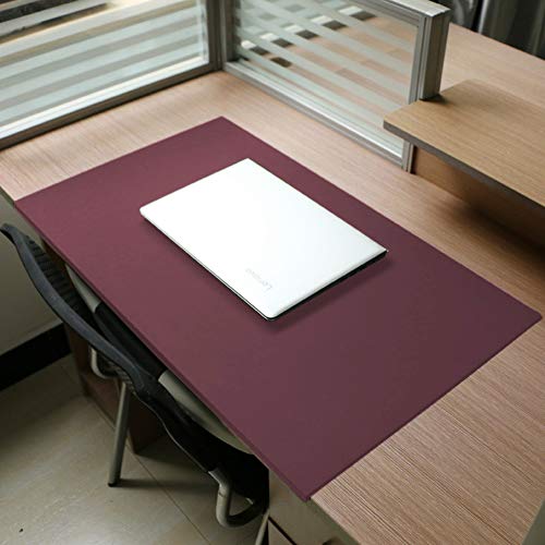Schreibtischunterlage aus Leder, mit Kantenschutz, 100 x 50 cm, wasserdicht, rutschfest, wasserdicht und hitzebeständig von Monba