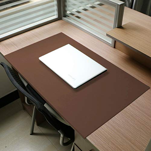 Schreibtischunterlage aus Leder, mit Kantenschutz, 80 x 40 cm, wasserdicht, rutschfest, wasserdicht und hitzebeständig von Monba