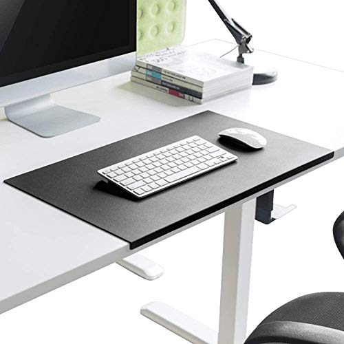 Schreibunterlage für Desktops und Laptops, Schreibtischunterlage (60 x 50 cm), Leder, Schwarz von Monba