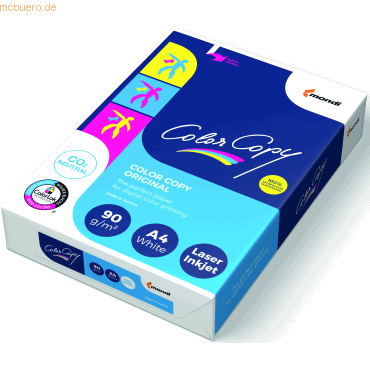 5 x Mondi Farbkopierpapier Mondi Color Copy A4 90g VE=500 Blatt 5 x Mondi Farbkopierpapier Mondi Color Copy A4 90g VE=500 Blatt von Mondi