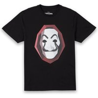 Money Heist 3-D Dali Mask Unisex T-Shirt - Black - XXL von Money Heist