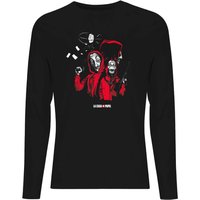 Money Heist Dali Mask Men's Long Sleeve T-Shirt - Black - S von Money Heist