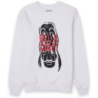 Money Heist Distorted Dali Mask Unisex Sweatshirt - White - L von Money Heist