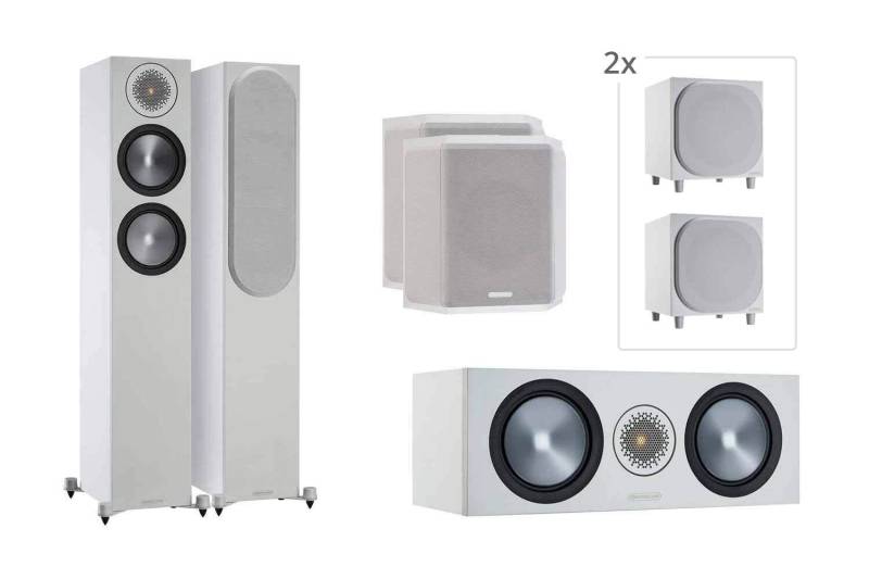 Monitor Audio Bronze Cinema 200 6G 5.2 Lautsprecher Set - Weiß matt von Monitor Audio