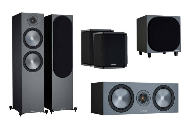 Monitor Audio Bronze Cinema 500 6G 5.1 Lautsprecher Set - Schwarz matt von Monitor Audio