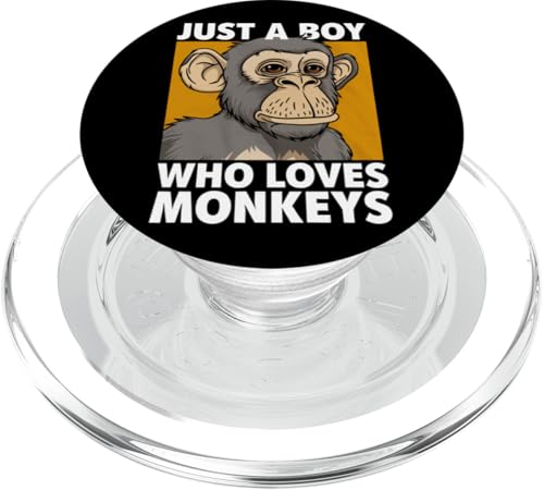 Affe Nur ein Junge, der Affen liebt PopSockets PopGrip für MagSafe von Monkey Ape Chimpanzee Orangutan