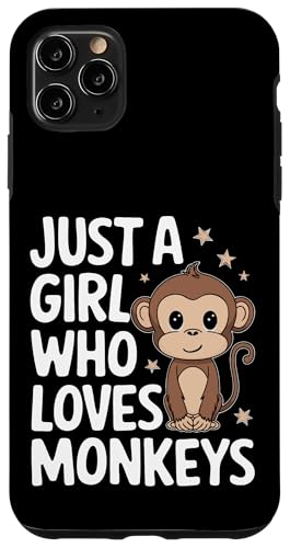 Affe Nur ein Mädchen, das Affen liebt Hülle für iPhone 11 Pro Max von Monkey Ape Chimpanzee Orangutan