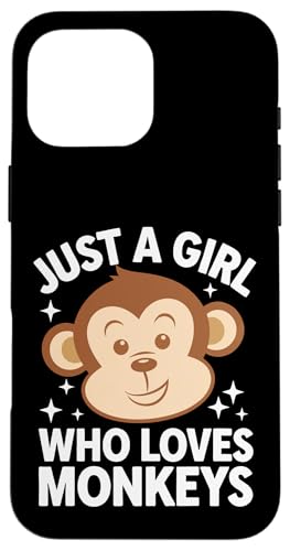 Affe Nur ein Mädchen, das Affen liebt Hülle für iPhone 16 Pro Max von Monkey Ape Chimpanzee Orangutan