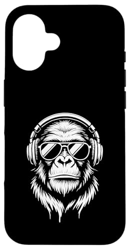 Stylische Monkey DJ Holiday Music Gorilla Kopfhörer Sonnenbrille Hülle für iPhone 16 Stylische Monkey DJ Holiday Music Gorilla Kopfhörer Sonnenbrille Hülle für iPhone 16 von Monkey DJ By GTSTDDesign Store