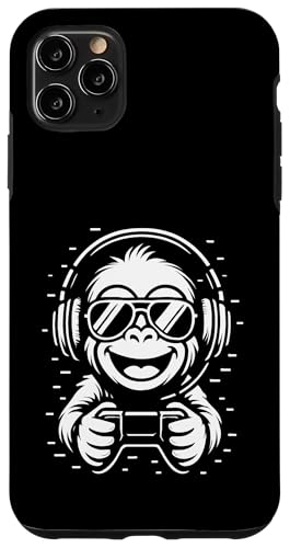 Cooler Gaming Affe mit Kopfhörer Musik und Controller Hülle für iPhone 11 Pro Max Cooler Gaming Affe mit Kopfhörer Musik und Controller Hülle für iPhone 11 Pro Max von Monkey DJ By GTSTDesign Store
