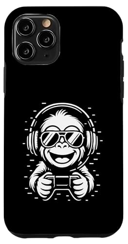 Cooler Gaming Affe mit Kopfhörer Musik und Controller Hülle für iPhone 11 Pro Cooler Gaming Affe mit Kopfhörer Musik und Controller Hülle für iPhone 11 Pro von Monkey DJ By GTSTDesign Store
