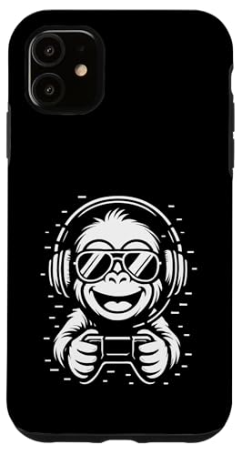Cooler Gaming Affe mit Kopfhörer Musik und Controller Hülle für iPhone 11 Cooler Gaming Affe mit Kopfhörer Musik und Controller Hülle für iPhone 11 von Monkey DJ By GTSTDesign Store