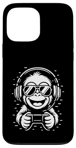 Cooler Gaming Affe mit Kopfhörer Musik und Controller Hülle für iPhone 13 Pro Max Cooler Gaming Affe mit Kopfhörer Musik und Controller Hülle für iPhone 13 Pro Max von Monkey DJ By GTSTDesign Store