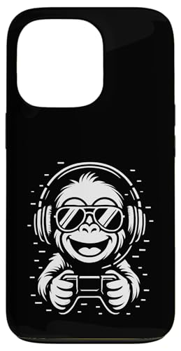Cooler Gaming Affe mit Kopfhörer Musik und Controller Hülle für iPhone 13 Pro Cooler Gaming Affe mit Kopfhörer Musik und Controller Hülle für iPhone 13 Pro von Monkey DJ By GTSTDesign Store