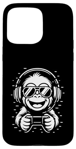 Cooler Gaming Affe mit Kopfhörer Musik und Controller Hülle für iPhone 15 Pro Max Cooler Gaming Affe mit Kopfhörer Musik und Controller Hülle für iPhone 15 Pro Max von Monkey DJ By GTSTDesign Store