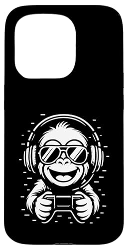 Cooler Gaming Affe mit Kopfhörer Musik und Controller Hülle für iPhone 15 Pro Cooler Gaming Affe mit Kopfhörer Musik und Controller Hülle für iPhone 15 Pro von Monkey DJ By GTSTDesign Store