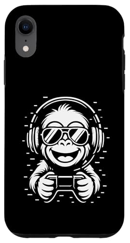 Cooler Gaming Affe mit Kopfhörer Musik und Controller Hülle für iPhone XR Cooler Gaming Affe mit Kopfhörer Musik und Controller Hülle für iPhone XR von Monkey DJ By GTSTDesign Store