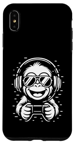 Cooler Gaming Affe mit Kopfhörer Musik und Controller Hülle für iPhone XS Max Cooler Gaming Affe mit Kopfhörer Musik und Controller Hülle für iPhone XS Max von Monkey DJ By GTSTDesign Store
