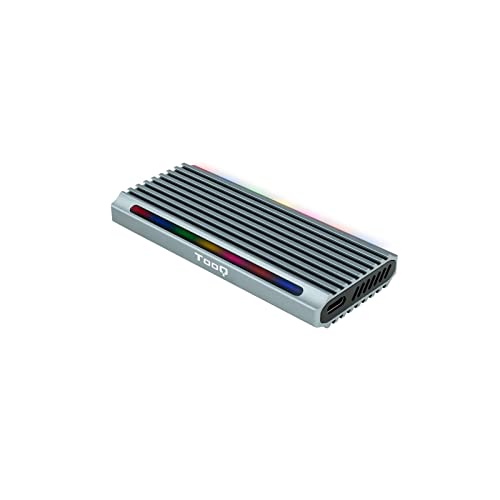 Monkey Ladder M.2 NGFF/NVMe Shinobi SSD-Gehäuse (USB 3.1 Gen2 10 Gbit/s), RGB Grau von Monkey Ladder