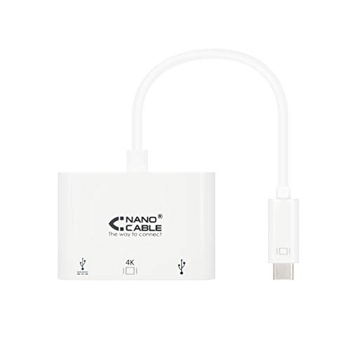 Monkey Ladder USB-C auf USB 3.0/USB-C/HDMI Konverter (3-in-1), Weiß von Monkey Ladder