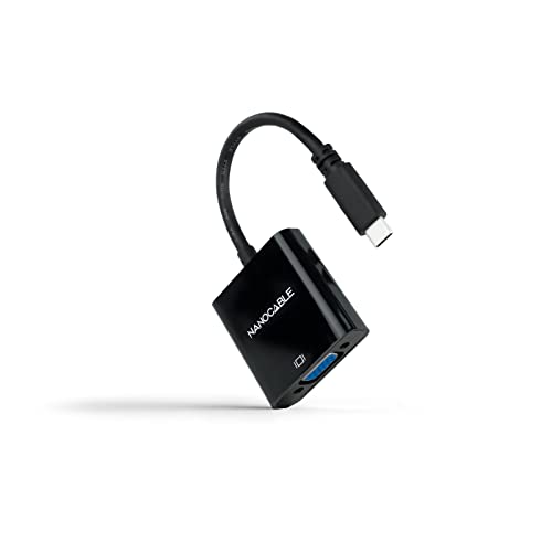 Monkey Ladder USB-C auf VGA Konverter USB-C/M-VGA/H, Kunststoff, Schwarz, 10 cm von Monkey Ladder