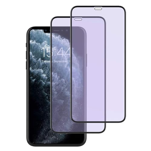 MonkeyTEC 3er-Set Displayschutzfolie 9H Augenschutz Anti-Blaulicht Anti-Fingerprint Anti-Schmutz für empfindliche beanspruchte Augen Apple iPhone, Kompatible Telefonmodelle:iPhone XS Max von MonkeyTEC