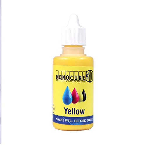 Monocure 3D 3DP-3776YL CMYK Pigment Farbe für DLP/SLA 3D Drucker Resin, Gelb, 30ml von Monocure 3D